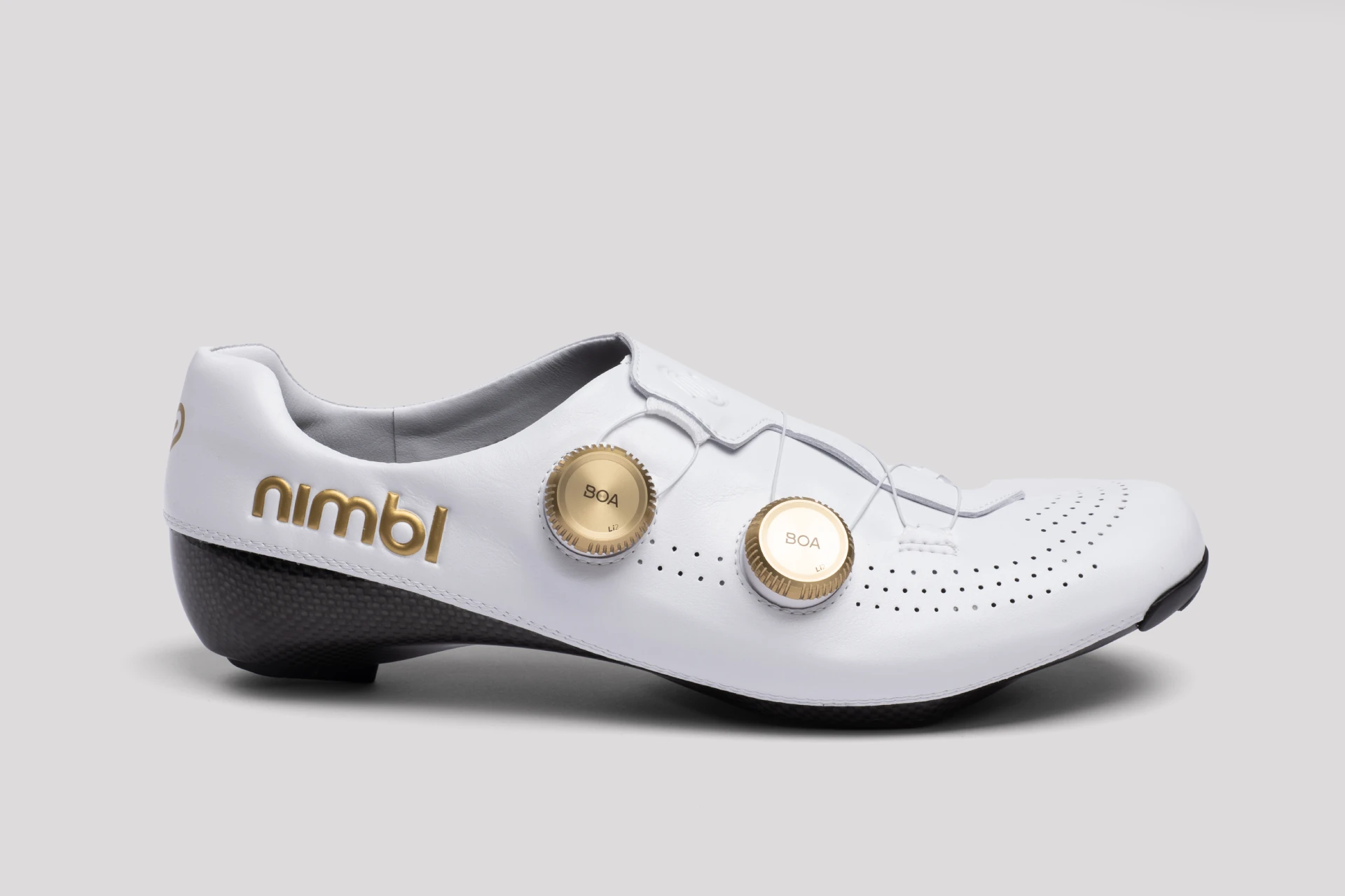 Nimbl Exceed Ultimate Glide – Cycling shoes White/Gold Nimbl Exceed Ultimate Glide – Cycling shoes White/Gold