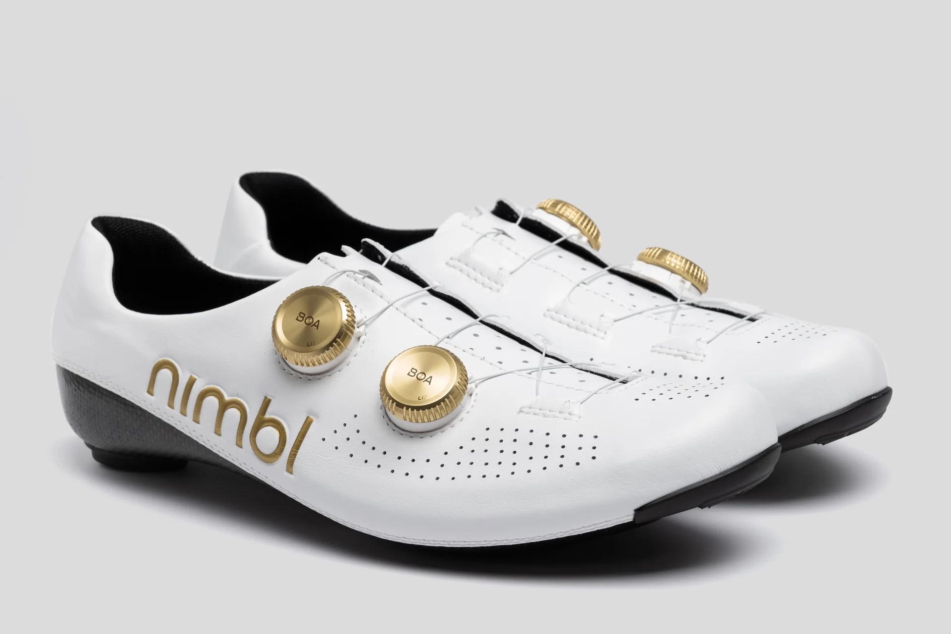 Nimbl Ultimate Exceed Fietsschoenen – Wit/Goud miniatuur 2