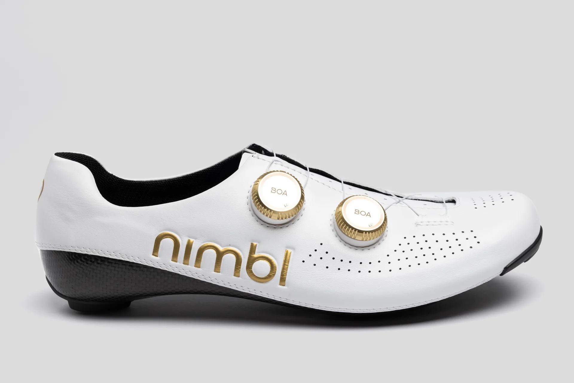 Nimbl Ultimate Exceed Fietsschoenen – Wit/Goud miniatuur 1