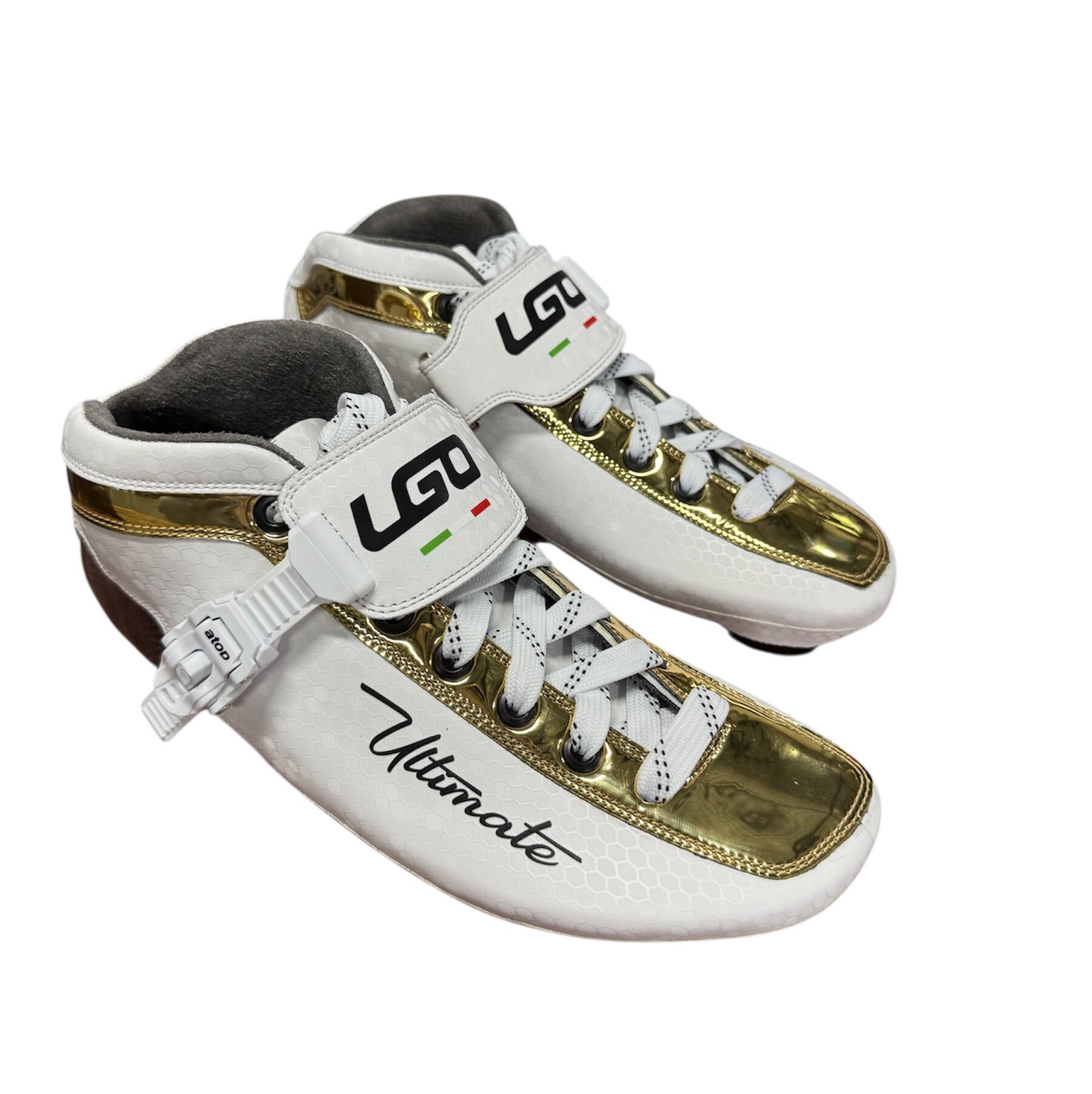 LGO Ultimate – Inline skateschoenen – Wit/Goud Handgemaakt in Italië LGO Ultimate – Inline skateschoenen – Wit/Goud Handgemaakt in Italië
