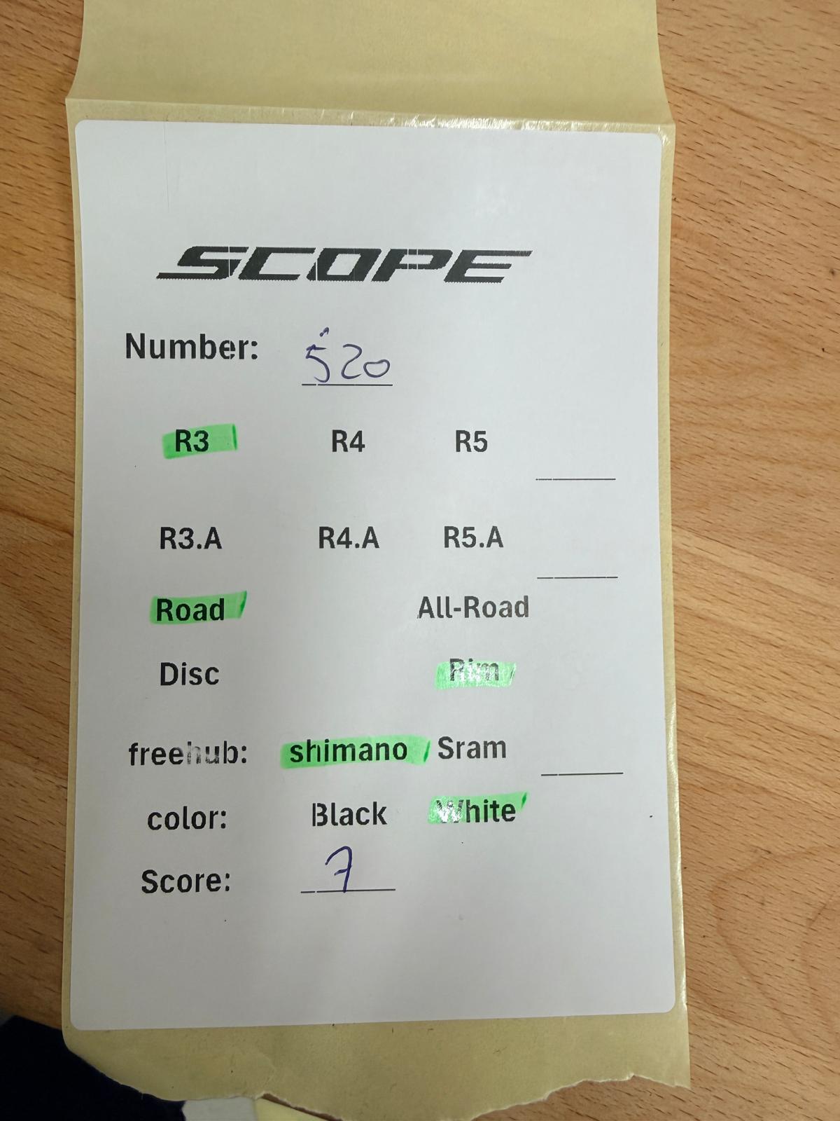 Scope R3 rim brake – Wheelset – Shimano white thumbnail 2