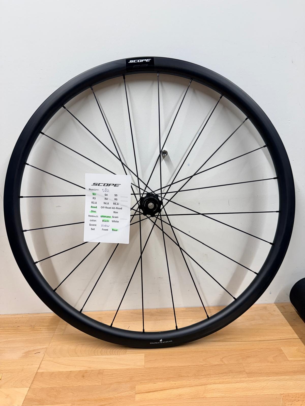Scope S3 – Carbon Achterwiel – Disc – Zwart