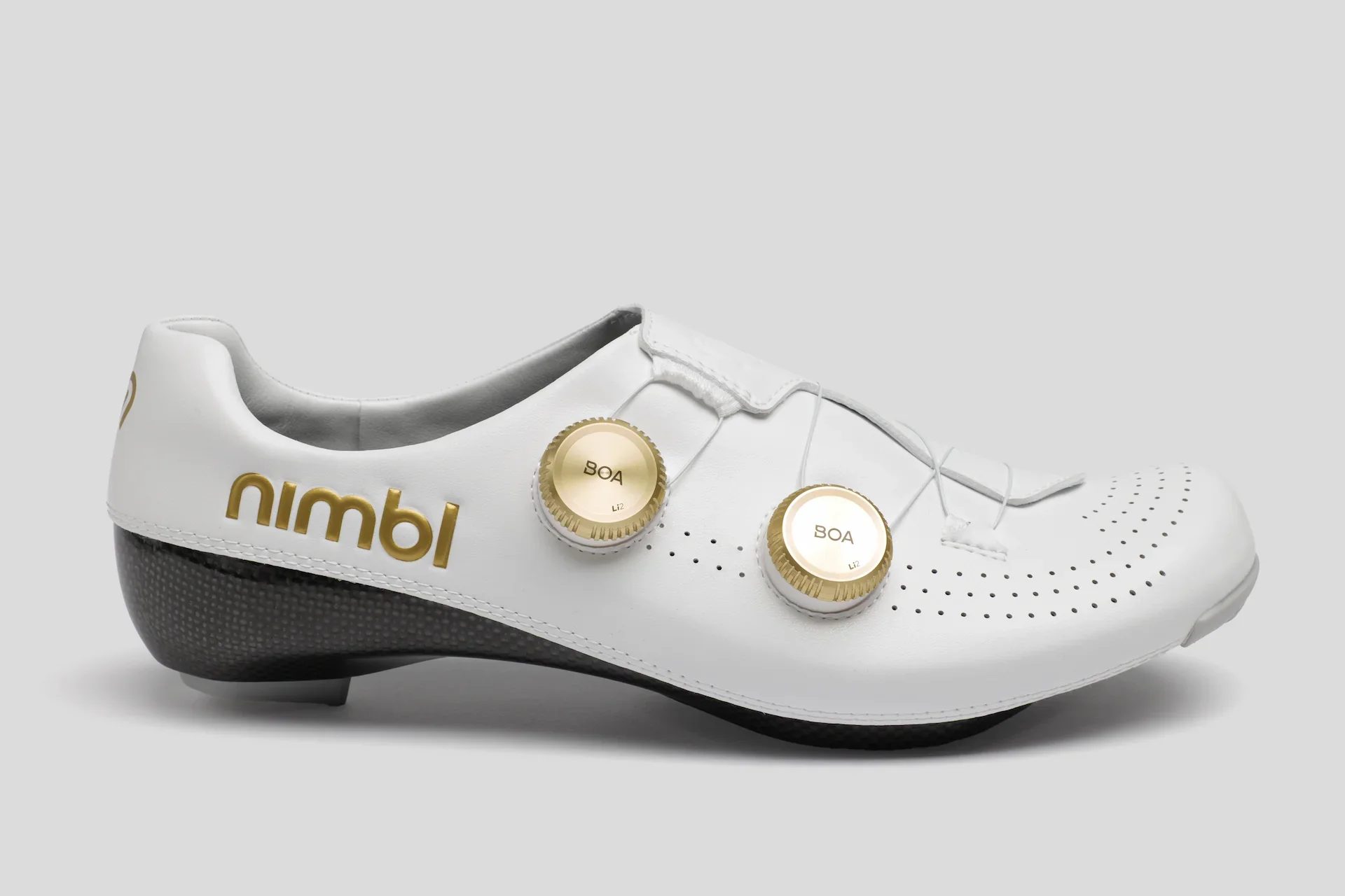 Nimbl Ultimate Glide – Wielerschoenen – Wit/Goud – 2026