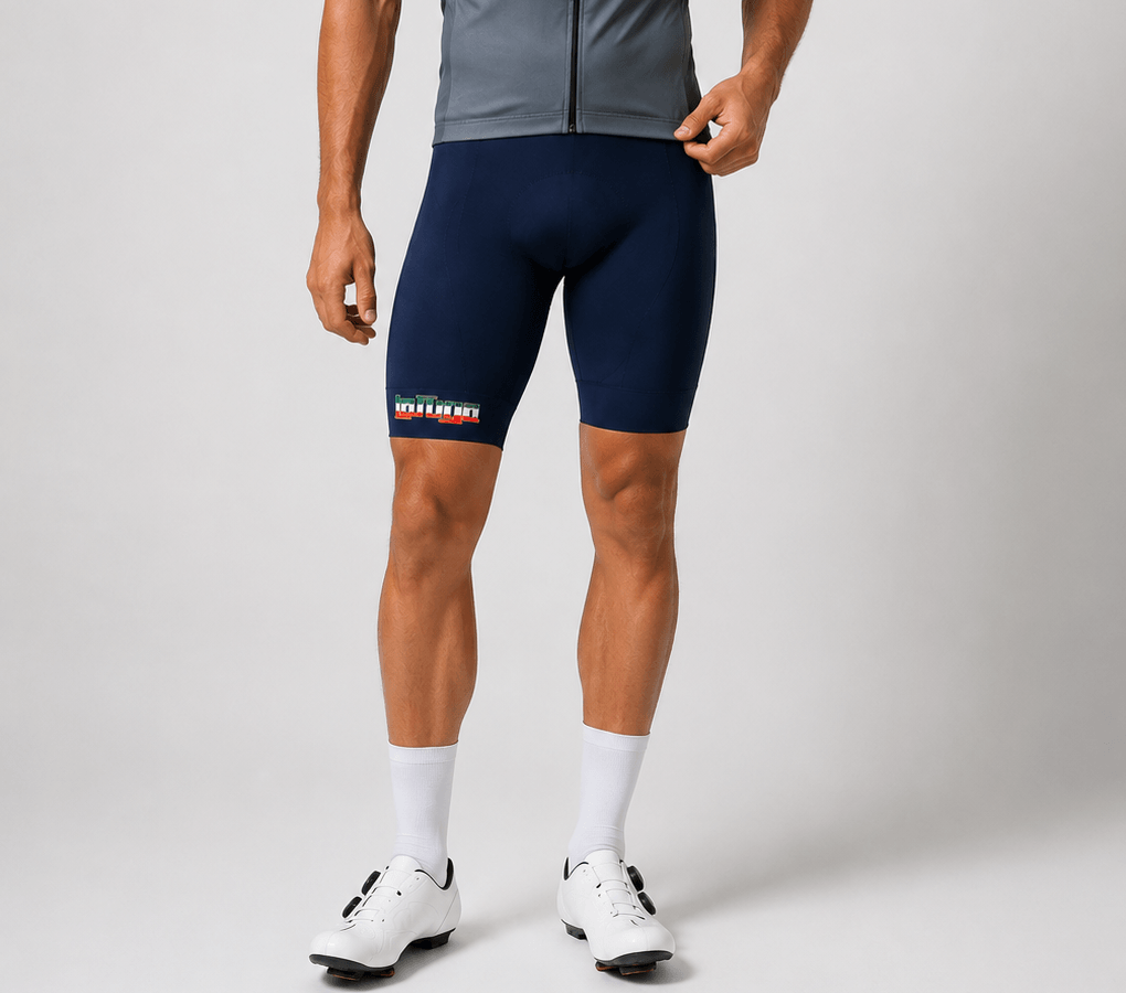 LaFuga Aero bibshort – Marineblauw/Italiaans logo